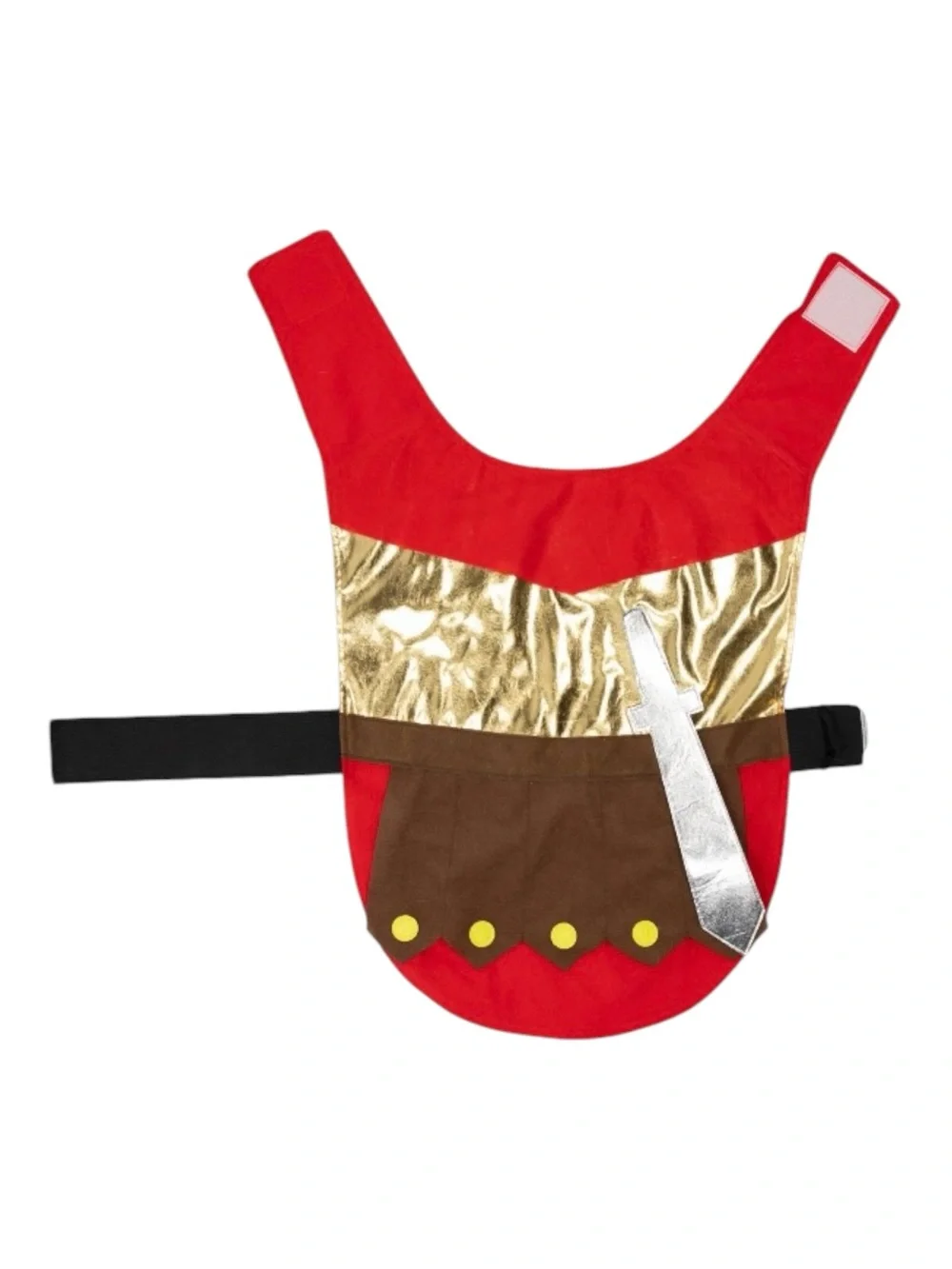 Pet Gladiator Costume - Red & Gold Dog Outfit Large